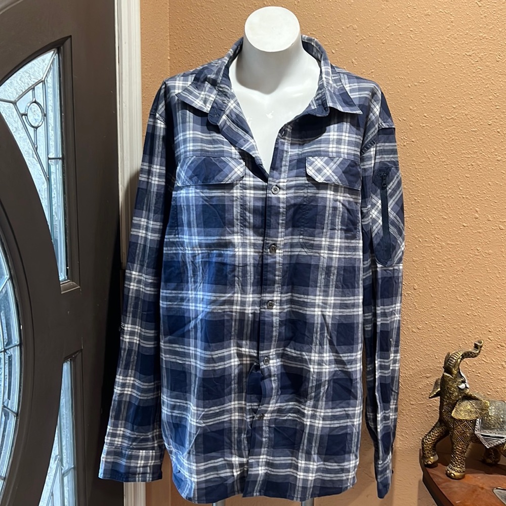 Atg wrangler mens plaid button up shirt